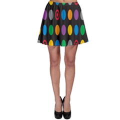 Polka Dots Rainbow Circle Skater Skirt by Mariart