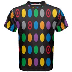 Polka Dots Rainbow Circle Men s Cotton Tee