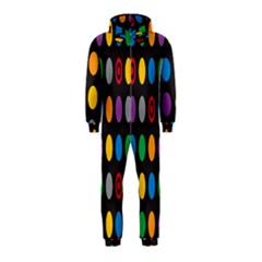 Polka Dots Rainbow Circle Hooded Jumpsuit (kids) by Mariart