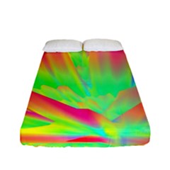 Screen Random Images Shadow Green Yellow Rainbow Light Fitted Sheet (full/ Double Size) by Mariart
