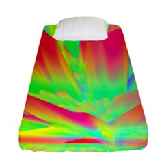 Screen Random Images Shadow Green Yellow Rainbow Light Fitted Sheet (single Size)