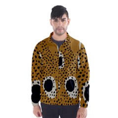 Surface Patterns Spot Polka Dots Black Wind Breaker (men) by Mariart