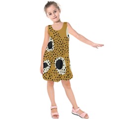 Surface Patterns Spot Polka Dots Black Kids  Sleeveless Dress by Mariart