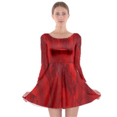 Stone Red Volcano Long Sleeve Skater Dress