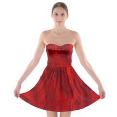 Stone Red Volcano Strapless Bra Top Dress