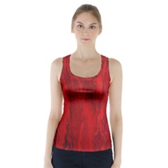 Stone Red Volcano Racer Back Sports Top by Mariart