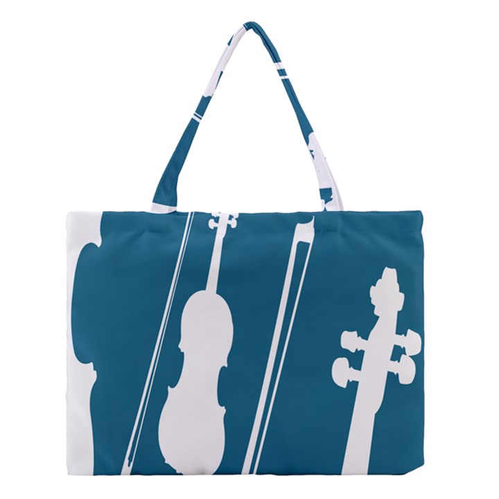 Violin Music Blue Medium Tote Bag