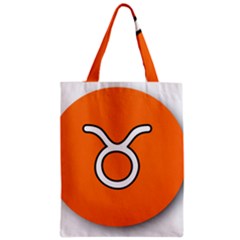 Taurus Symbol Sign Orange Zipper Classic Tote Bag by Mariart