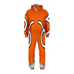 Taurus Symbol Sign Orange Hooded Jumpsuit (kids)