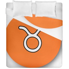 Taurus Symbol Sign Orange Duvet Cover Double Side (california King Size) by Mariart