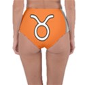 Taurus Symbol Sign Orange Reversible High-Waist Bikini Bottoms View4