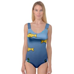 Water Bubbles Fish Seaworld Blue Princess Tank Leotard 