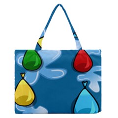 Water Balloon Blue Red Green Yellow Spot Medium Zipper Tote Bag by Mariart