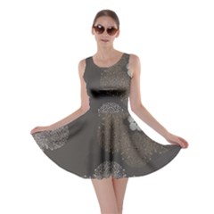 Walls Medallion Floral Grey Polka Skater Dress by Mariart