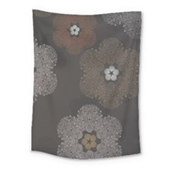 Walls Medallion Floral Grey Polka Medium Tapestry