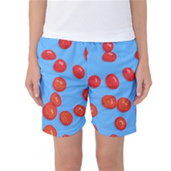 Tomatoes Fruite Slice Red Women s Basketball Shorts by Mariart