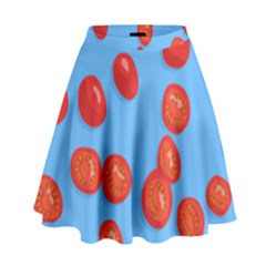 Tomatoes Fruite Slice Red High Waist Skirt by Mariart