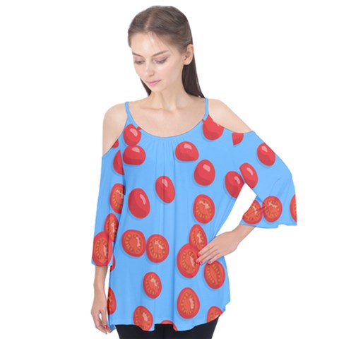 Tomatoes Fruite Slice Red Flutter Tees by Mariart