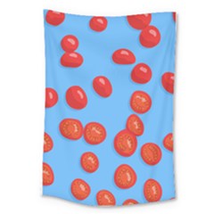 Tomatoes Fruite Slice Red Large Tapestry by Mariart