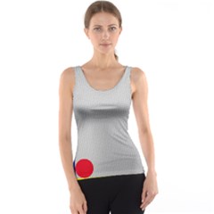 Watermark Circle Polka Dots Black Red Tank Top