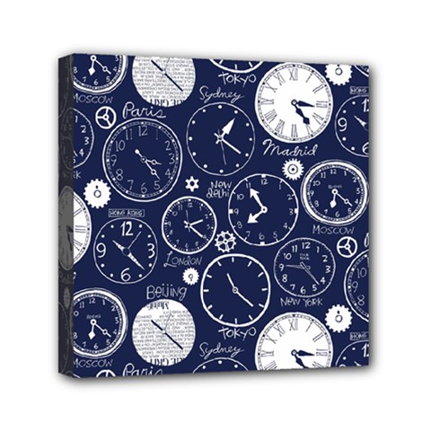 Time World Clocks Mini Canvas 6  X 6 