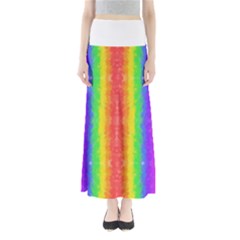 Vertically Striped Painted Rainbow Full Length Maxi Skirt by Brini