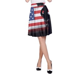 Honor Our Heroes On Memorial Day A-line Skirt by Catifornia