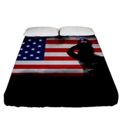 Honor Our Heroes On Memorial Day Fitted Sheet (king Size) by Catifornia