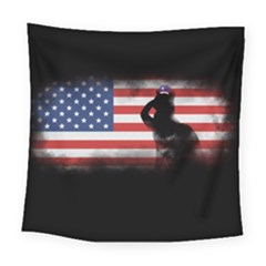 Honor Our Heroes On Memorial Day Square Tapestry (large) by Catifornia