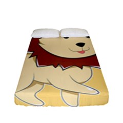 Happy Cartoon Baby Lion Fitted Sheet (full/ Double Size) by Catifornia