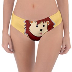 Happy Cartoon Baby Lion Reversible Classic Bikini Bottoms by Catifornia