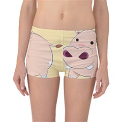 Happy Cartoon Baby Hippo Boyleg Bikini Bottoms