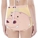 Happy Cartoon Baby Hippo High-Waisted Bikini Bottoms View2