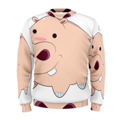 Happy Cartoon Baby Hippo Men s Sweatshirt by Catifornia