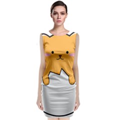 Yellow Cat Egg Classic Sleeveless Midi Dress by Catifornia