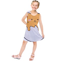 Yellow Cat Egg Kids  Tunic Dress by Catifornia