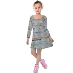 Dirty canvas                Kids  Long Sleeve Velvet Dress