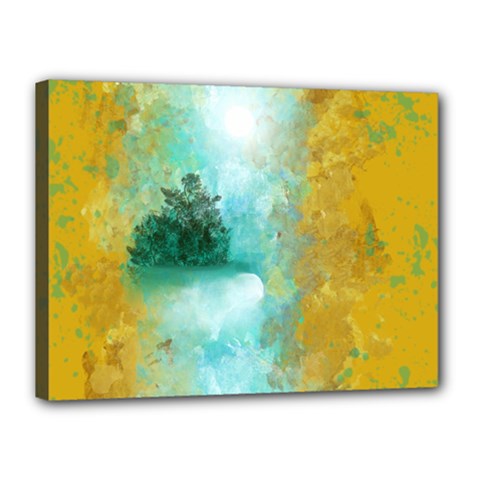 Turquoise River Canvas 16  X 12  by digitaldivadesigns