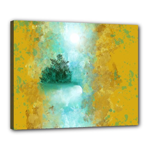 Turquoise River Canvas 20  X 16  by digitaldivadesigns