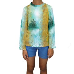 Turquoise River Kids  Long Sleeve Swimwear by digitaldivadesigns