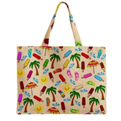 Beach Pattern Zipper Mini Tote Bag by Valentinaart