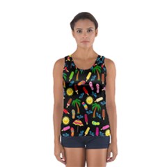 Beach Pattern Women s Sport Tank Top  by Valentinaart