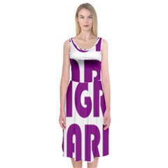 Migraine Warrior with Ribbon Midi Sleeveless Dress