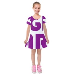 Migraine Warrior with Ribbon Kids  Short Sleeve Velvet Dress