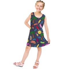Beach Pattern Kids  Tunic Dress by Valentinaart