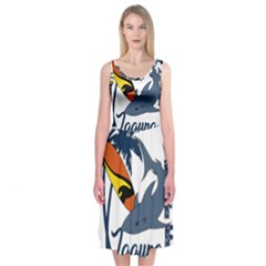 Surf - Laguna Midi Sleeveless Dress by Valentinaart