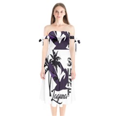 Surf - Laguna Shoulder Tie Bardot Midi Dress by Valentinaart