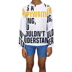 07 Copywriting Thing Copy Kids  Long Sleeve Swimwear