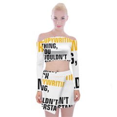 07 Copywriting Thing Copy Off Shoulder Top With Skirt Set by flamingarts