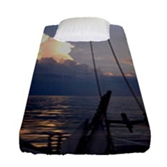 Sailing Into The Storm Fitted Sheet (single Size) by oddzodd